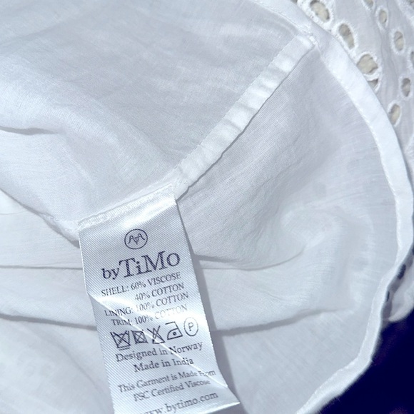 TiMo white lace dress boho size medium - Picture 8 of 10